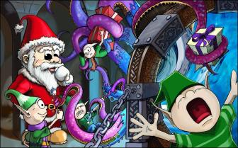 Santa and his elves face a tentacled terror as they protect their precious gifts. With bravery and teamwork, they wrestle the monster to ensure a merry Christmas for all!