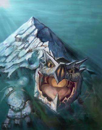 Emerging from the icy depths, the Kraken turtle reveals its formidable presence, blending the majesty of a mountain with the terror of the deep sea. A mythical guardian of ancient secrets.